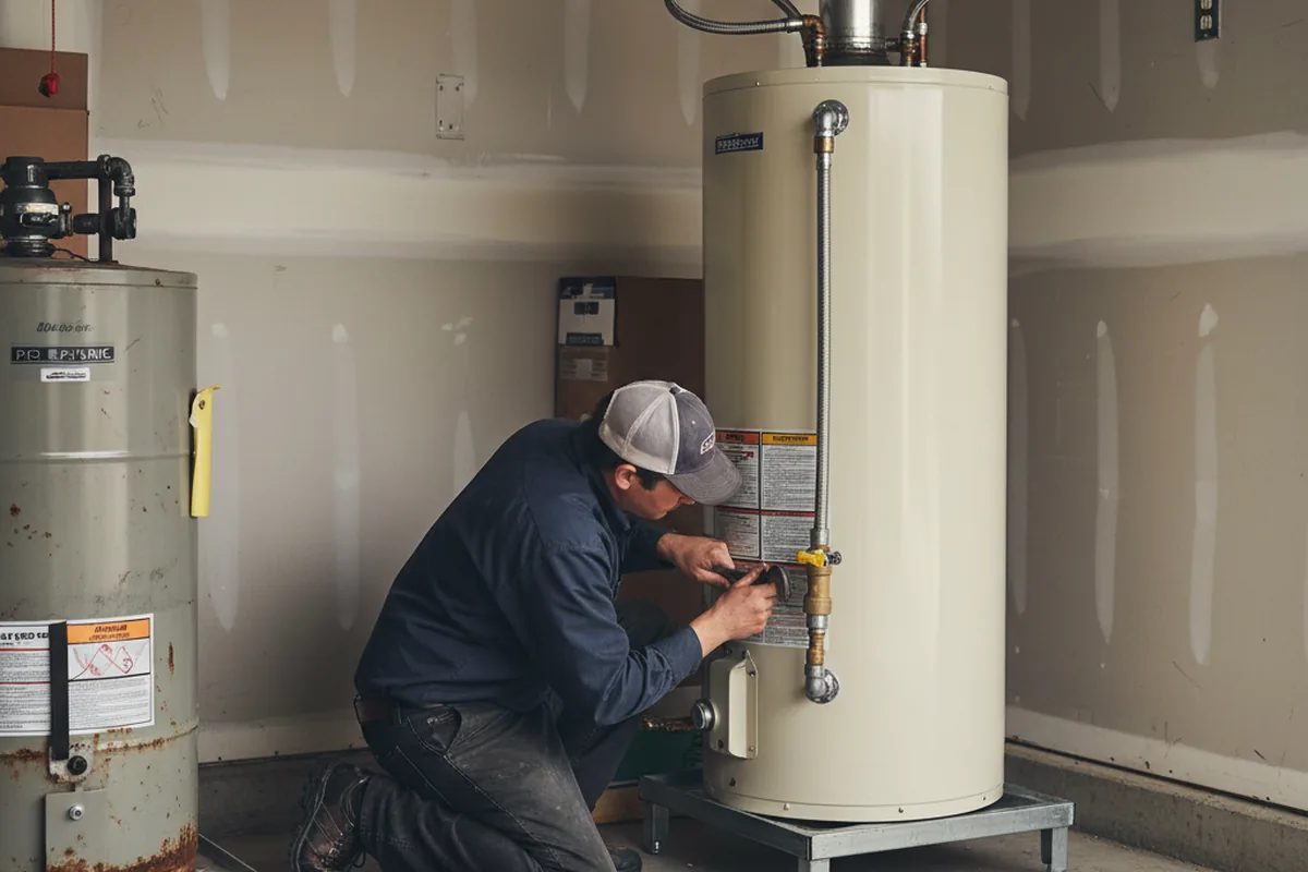 Water heater and shutoff valve replacement in Bolingbroke